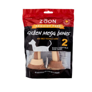 Zoon Rawhide Free 2 Chicken, Sweet Potato & Carrot Mega Bones packaging front