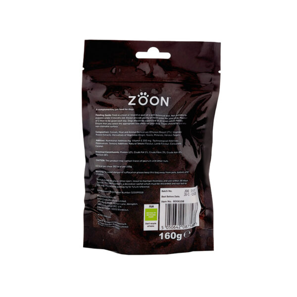 Zoon Rawhide Free 4 BBQ Lamb Chops packaging back