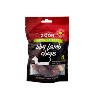 Zoon Rawhide Free 4 BBQ Lamb Chops packaging front