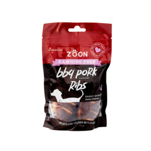Zoon Rawhide Free 4 BBQ Pork Ribs packaging front