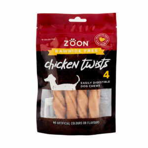 Zoon Rawhide Free 4 Chicken Twists 160g packaging front