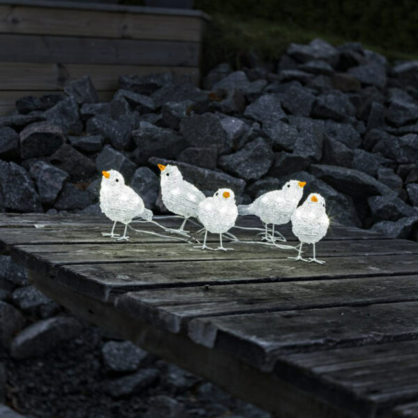 Konstsmide LED 5 Acrylic Baby Birds - lifestyle image