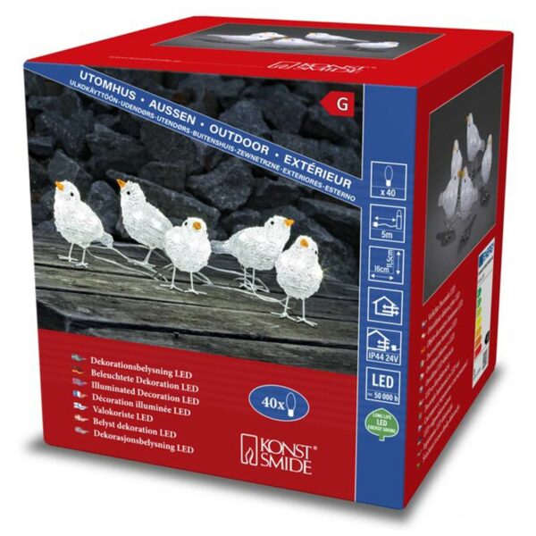 Konstsmide LED 5 Acrylic Baby Birds - packaging image