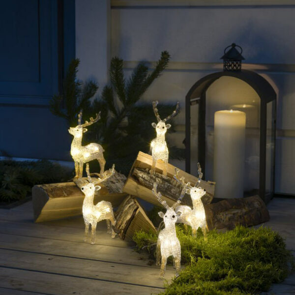 Konstsmide LED 5 Acrylic Reindeer - lifestyle image