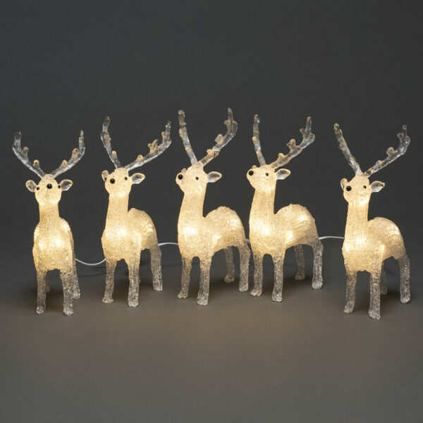 Konstsmide LED 5 Acrylic Reindeer - mood image