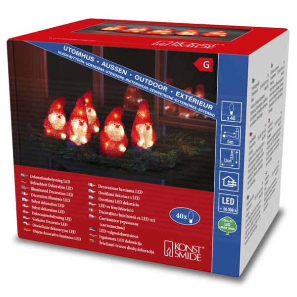 LED 5 Acrylic Santas - packaging image