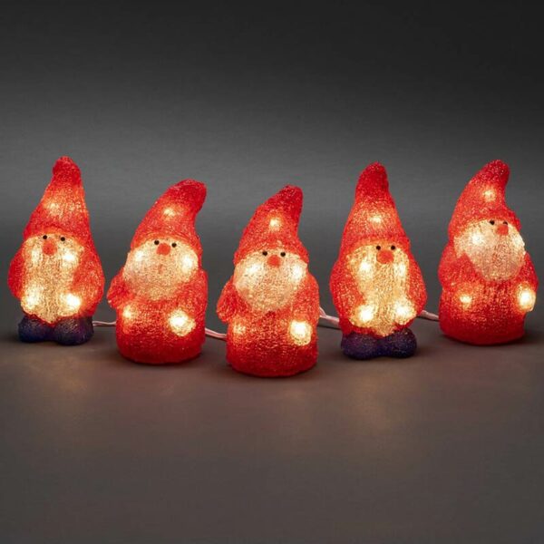 LED 5 Acrylic Santas - mood image