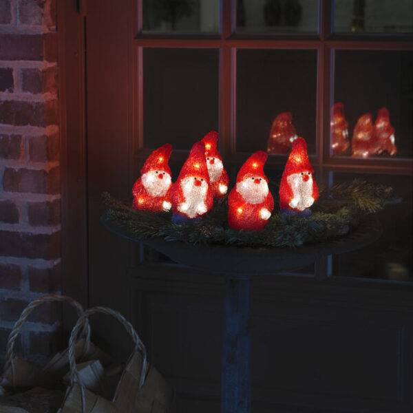 LED 5 Acrylic Santas - lifestyle image