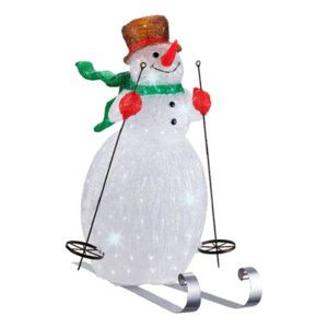 Lumineo LED Cool White Acrylic Skiing Snowman