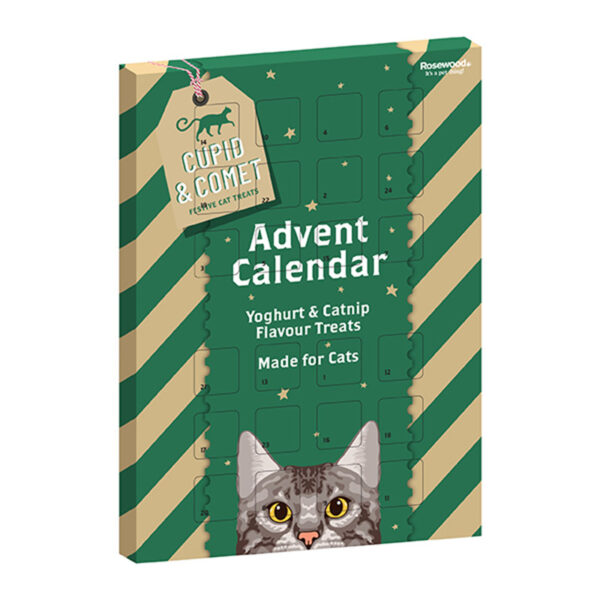 Cupid & Comet Advent Calendar for Cats with Yoghurt & Catnip Flavour Treats