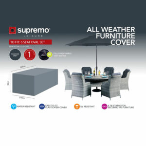 All Weather Furniture Cover for Supremo Leisure 6 Seat Oval Set