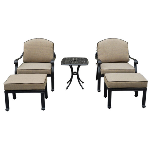 Hartman Amalfi Companion Set in Bronze with Amber Cushions and Footrests