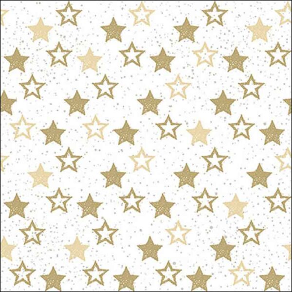 Ambiente Paper Napkins - Gold Stars All Over (Pack of 20)