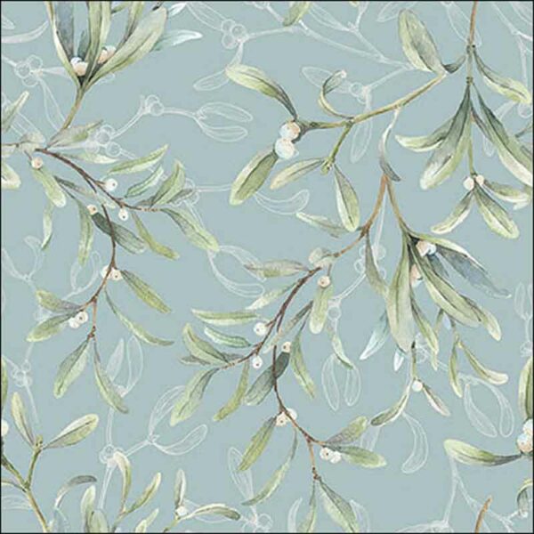 Ambiente Paper Napkins - Green Mistletoe All Over (Pack of 20)