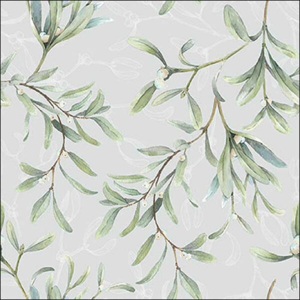 Ambiente Paper Napkins - Grey Mistletoe All Over (Pack of 20)