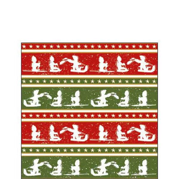 Ambiente Paper Cocktail Napkins - Sleigh Ride (Pack of 20)