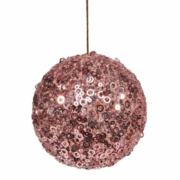 APAC Foam Bauble with Pink Glitter