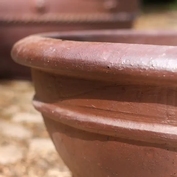 Azalea Bowl Rustic Terracotta Pot close