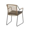 Back of 4 Seasons Outdoor Scandic Rope Dining Chair with cushion