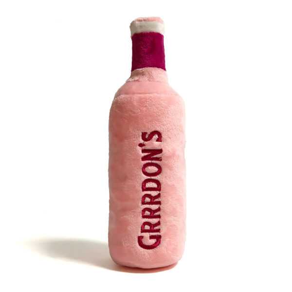 Back of Grrrdon’s Pink Gin Bottle Toy
