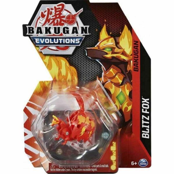 Bakugan Evolutions, Blitz Fox Collectible Action Figure and Trading Card, Ages 6+