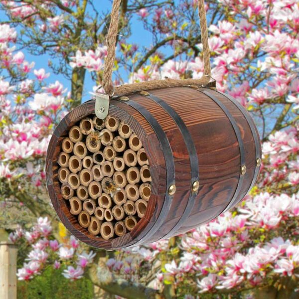 Wildlife World Bee Barrel in garden