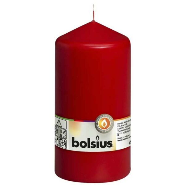 Bolsius Red Pillar Candle