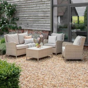 Bramblecrest Chedworth 4 Seater Garden Lounge Set in Sandstone