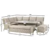 Bramblecrest Chedworth Modular Sofa Set with Rectangular Fire Pit Table in Sandstone with fire pit lit Bramblecrest Chedworth Sandstone Modular Sofa Set with Rectangular Fire Pit Table £3,999.00 Add to basket Bramblecrest Chedworth Sandstone Modular Sofa Set with Rectangular Fire Pit Table dimensions