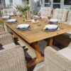 Bramblecrest Chedworth Sandstone 8 Seat Dining Set Kuta Table detail