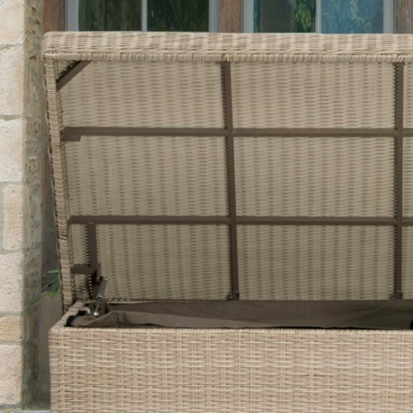 Bramblecrest Chedworth Sandstone Large Cushion Storage Box with Liner detail
