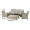 Bramblecrest Chedworth Sandstone Reclining Rectangular Adjustable Lounge Set dimensions