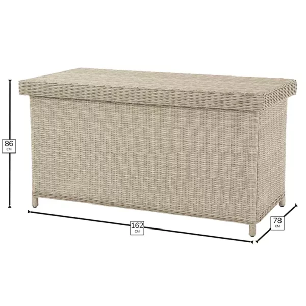 Bramblecrest Chedworth Sandstone Standard Cushion Storage Box with Liner dimensions
