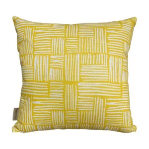 Bramblecrest Lemon Wicker Square Scatter Cushion