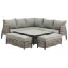 Bramblecrest Mauritius Square Casual Lounge Set with table set low for coffee