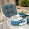 Bramblecrest Monterey 4 Seat Garden Dining Set in Dove Grey showing chair and table detail