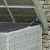 Bramblecrest Monterey Dove Grey Large Cushion Storage Box with Liner close up