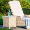 Bramblecrest Monterey Sandstone Rattan Sun Lounger with Side Table
