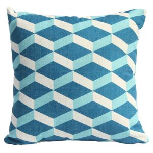 Bramblecrest Square Scatter Cushion – Turquoise Cubic