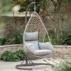 Bramblecrest Tetbury Single Hanging Egg Chair in Nutmeg Weave