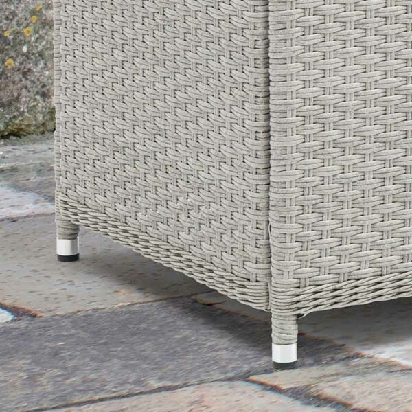 Bramblecrest Wentworth Pewter Rattan Standard Cushion Storage Box feet detail