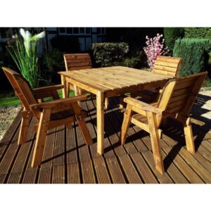 Charles Taylor 4 Seat Square Wooden Table Set