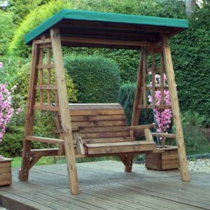 Charles Taylor Dorset 2 Seater Swing Seat with Green Canopy