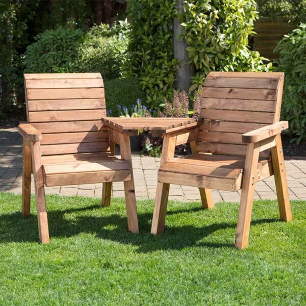 Wooden Charles Taylor Twin Companion Set in garden