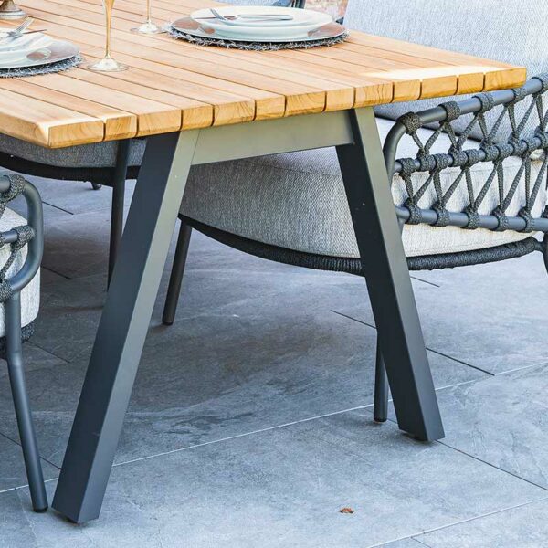 Close up of 280cm Ambassador Low Dining Table