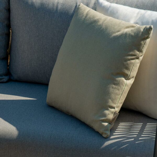 Close up of Bramblecrest Plain Olive Square Scatter Cushion