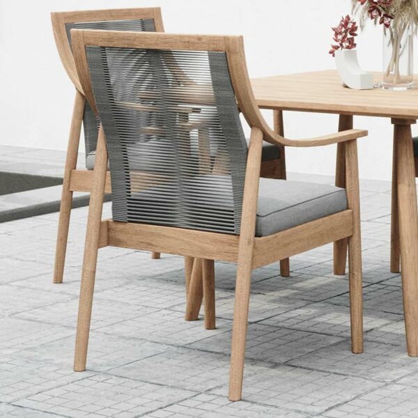 Close up of Risha Dining Chair by Supremo Leisure