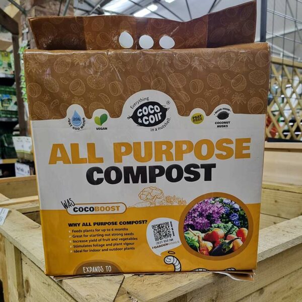 coco and coir all purpose compost in package