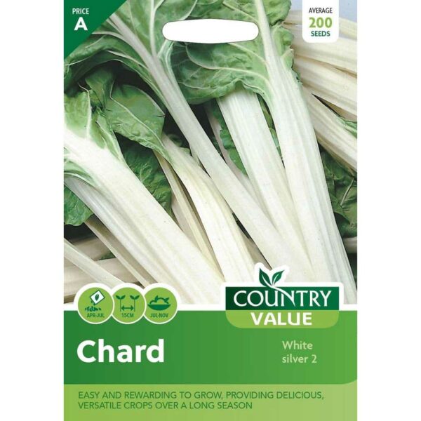 Country Value White Silver 2 Chard Seeds