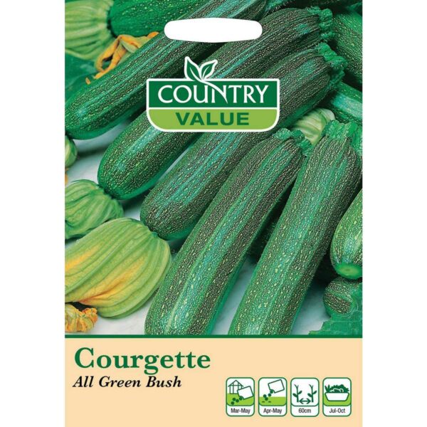 Country Value All Green Bush Courgette Seeds